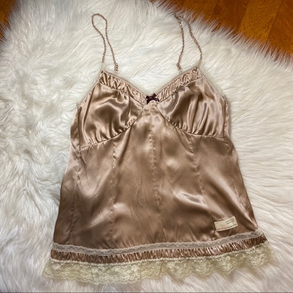 Anthropologie Tops - Anthro Odd Molly Lace Trim Silk Tank top 2